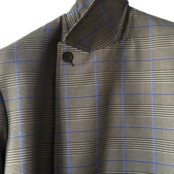 BALENCIAGA: Men's Plaid Oversized Cotton Flap Coat - 46 - Picture 3 of 12